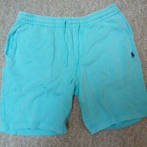 Polo Ralph Lauren Men’s Double Knit Fleece Shorts Light Blue Size Medium
